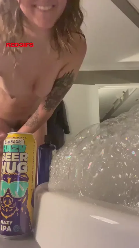 Bubbly Bath Slut Overflowing with Suds 🍺🛁💦