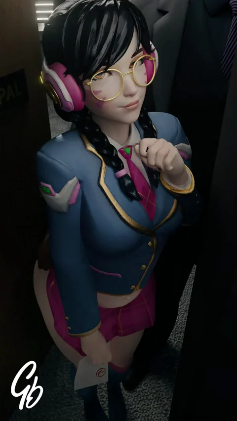 D.Va practicing how to "mitigate" damage for her team~! [GeneralButch]