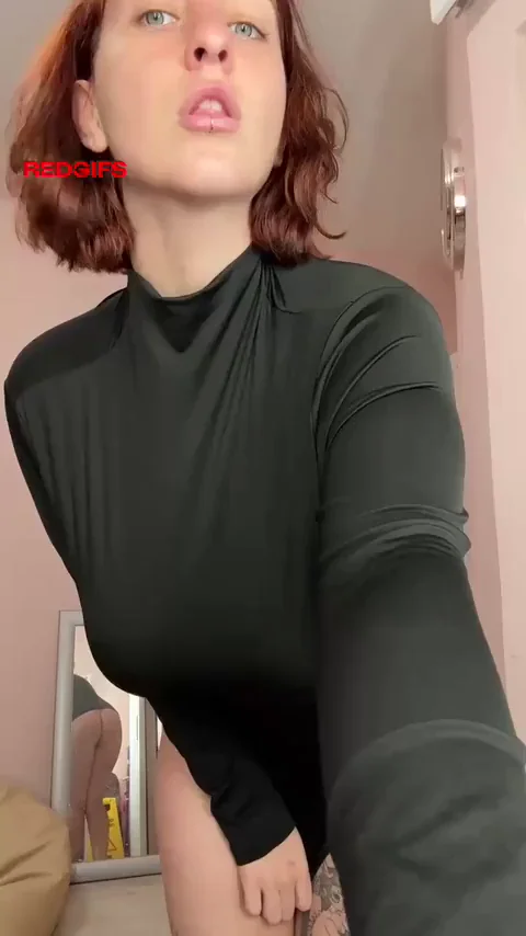 🔥 Busty Redhead Feels Best with Massive Tits Out & Teasing Pussy 😈