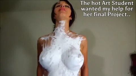Art Student splattered white! [Slut Lifestyle] [Freeuse]