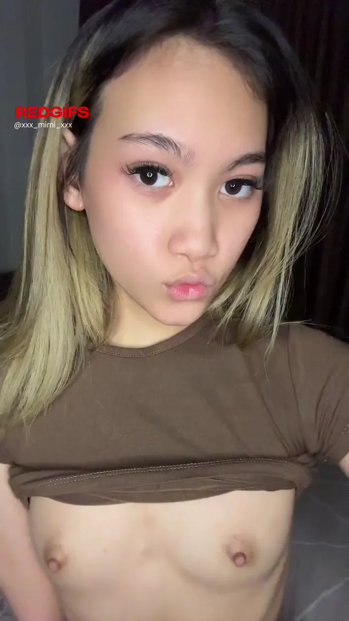 Petite Asian Teen Teases Flat Tits for Older Daddies 😈🍒