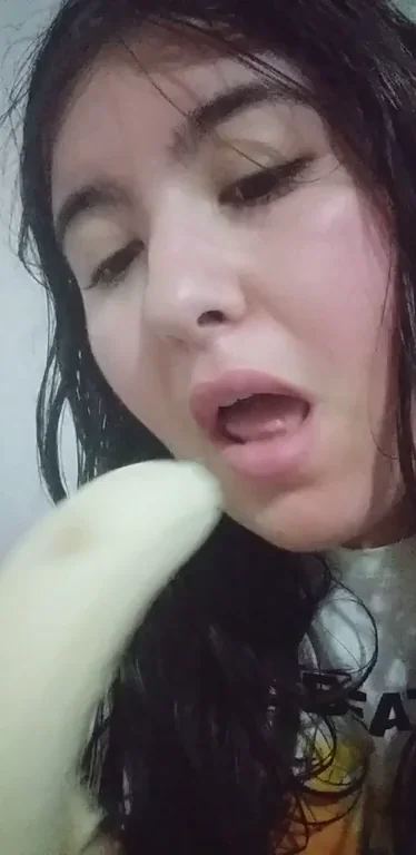 Maltese Slut Sucks Banana Like a Cock 🍌💦