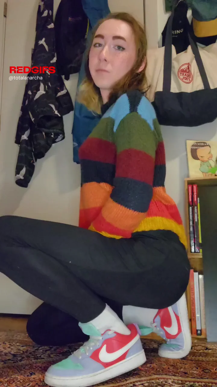 🔥 Approved Goth Trans Goonette Fuel: Fishnet Girlcock Tease 💦