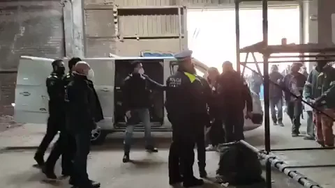 Spanish girl faces the police tits out in Barcelona