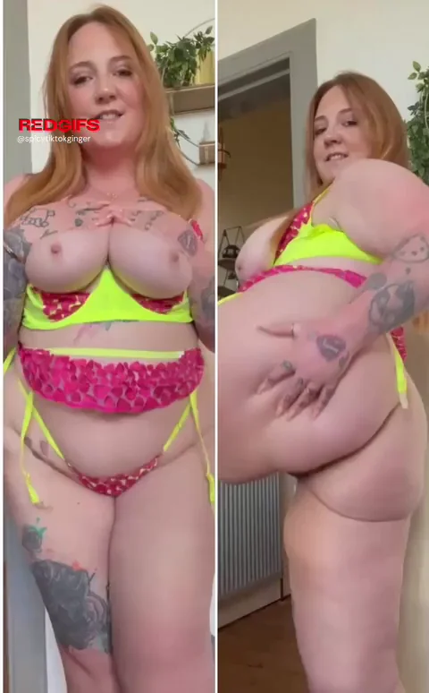 Front is cute, but let’s be real… you’re here for the ginger arse that could take a slamming 💥