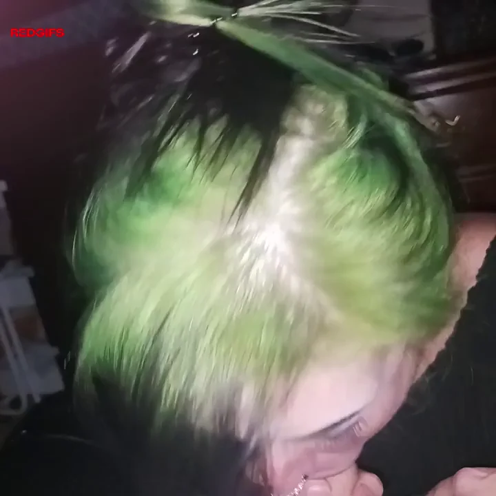 Green-Haired MILF Wife Worships Hubby's Throbbing Cock 🫦