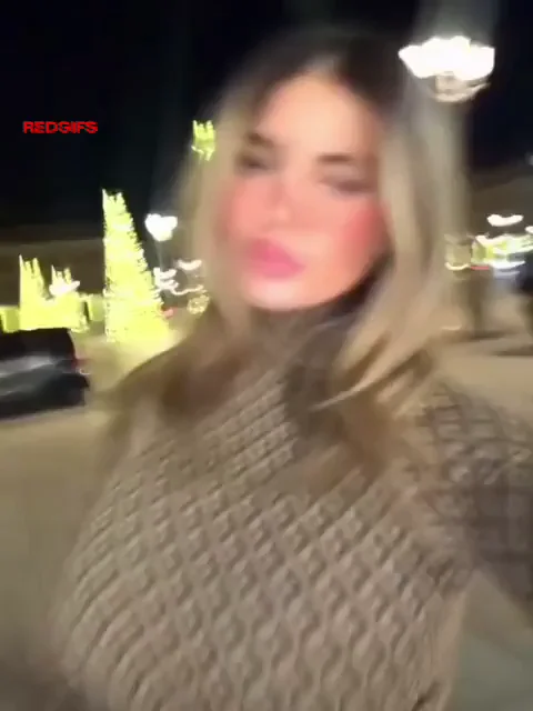 Curvy Israeli Blonde Teasing Her Massive Tits in Knit Sweater 🍒✨