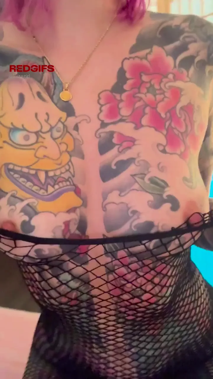🍽️ Dinner Table Slut Says Eat My Inked Tits! 😈