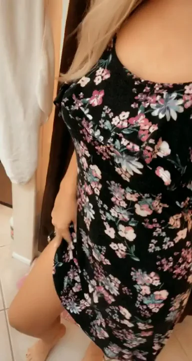 No Panties Ever, Blonde Bombshell Flashes Huge Tits & Shaved Pussy 😈💦