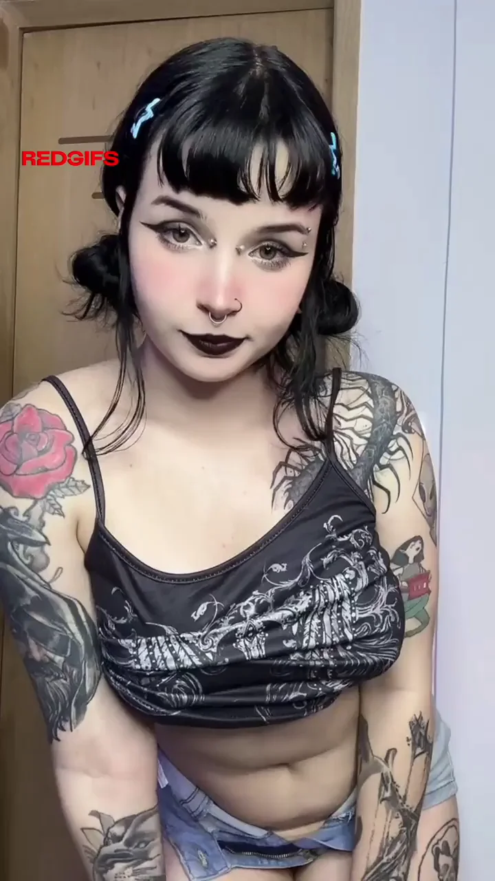 Your busty goth gf's pale tits bouncing wild... come bury your face in them