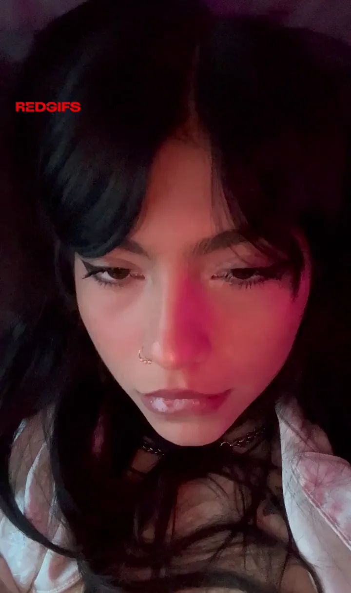Goth GF's Goonbait Tease: How Often You Strokin' to These Slutty Lips?