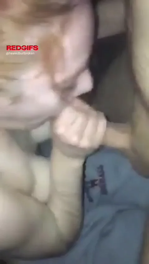 Enthusiastically giving my partner a blow job until draining his cock and swallowing all of his cum
