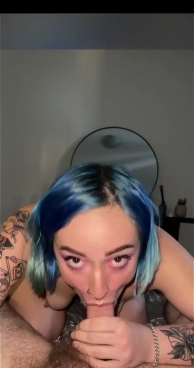 Alt MILF PAWG's Dream: Mouth Stuffed Full of Thick Cock 💙🍆💦