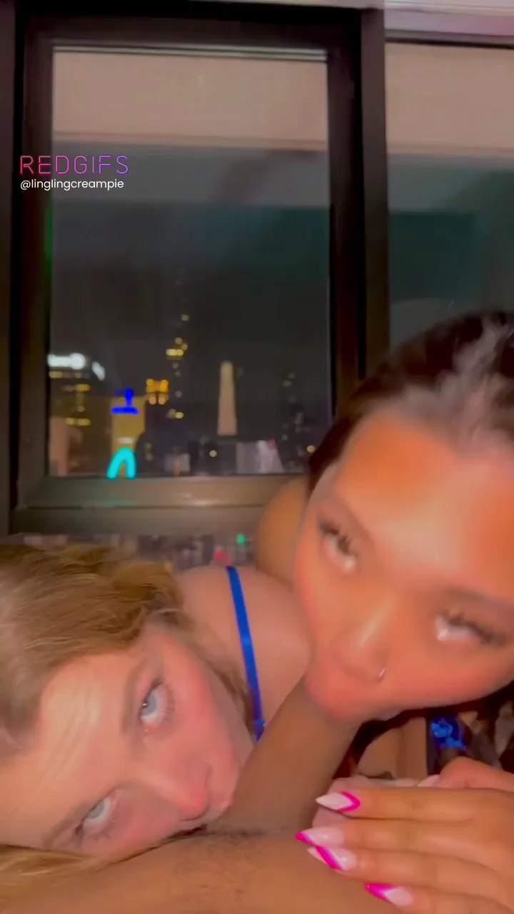 Perfect Cock-Sucking Duo Team Up on Massive Dick 😘🍆💦