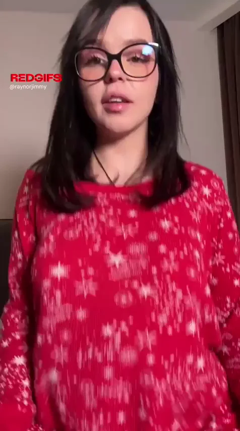 🎄My Perfect Jiggly Tits Bounce in Red Sweater Slutwear🔥