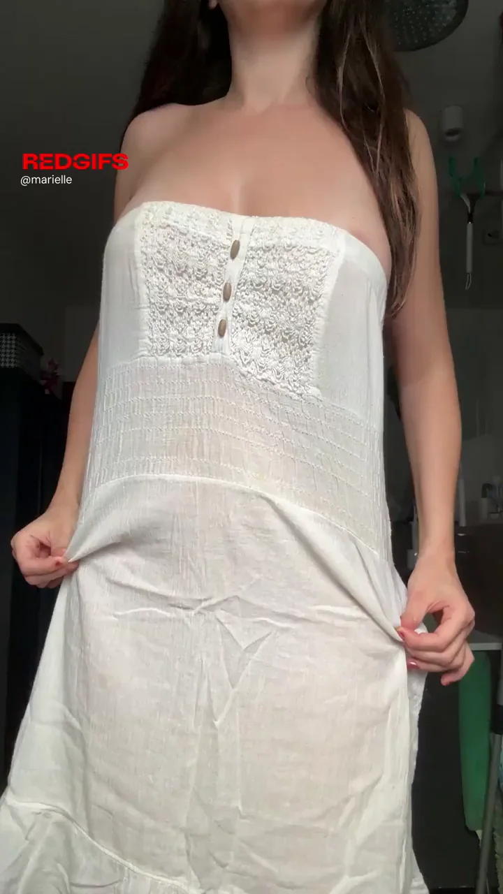 Summer Dress Tease: Easy Access to Breed My Big Tits Slut 😈💦