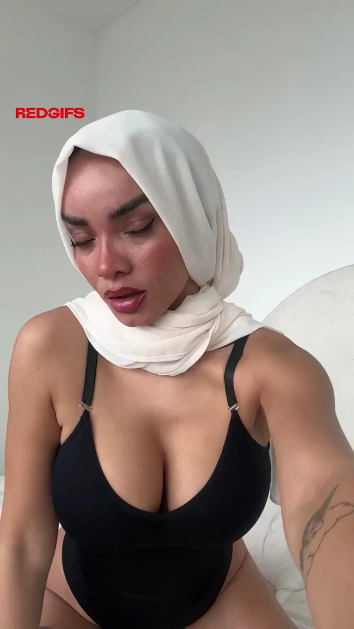 🧕 Brown Hijab Hottie Angel Hott's Massive Tits Tease 😈🍑
