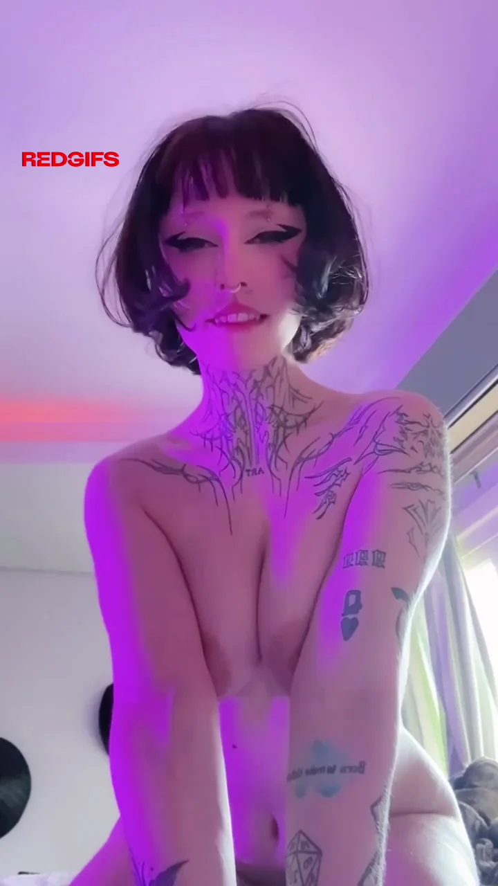 Busty college goth girl