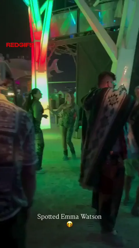 Emma Watson's Slutty Ass Tease in Neon Glow
