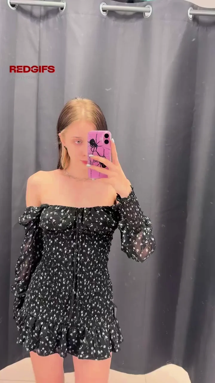 🔥 Cute Dress Tease, But Her Massive Tits Steal the Show! 😈