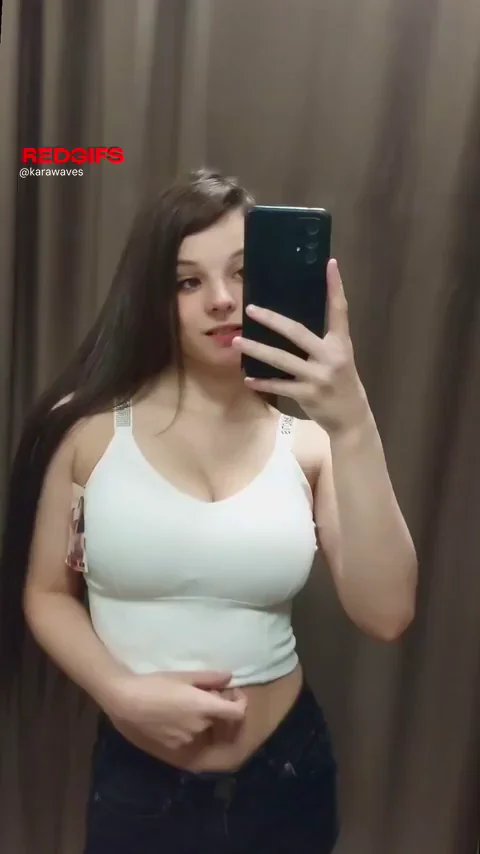 I can't walk past a mirror without playing with my tits