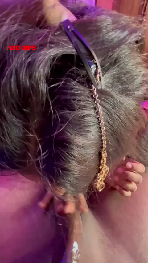Cuck husband said she is not into blowjobs. He was shocked to see her in action.