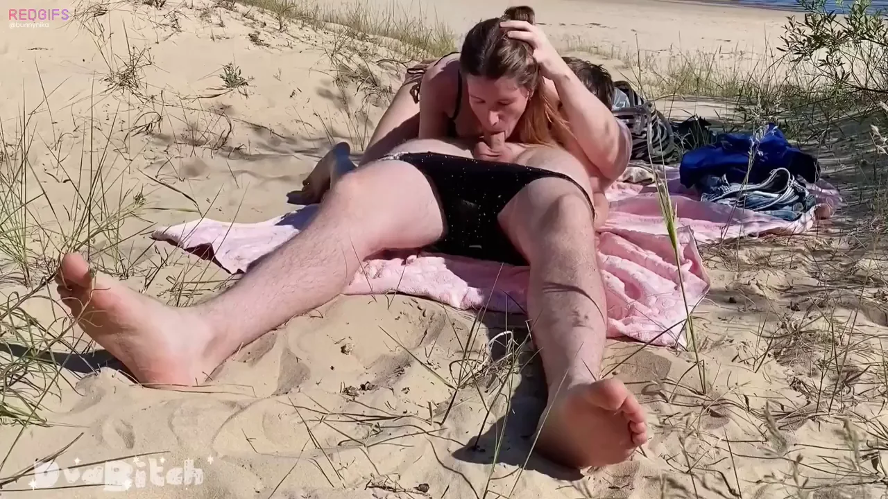 Throated and Swallowed Cum at The Beach