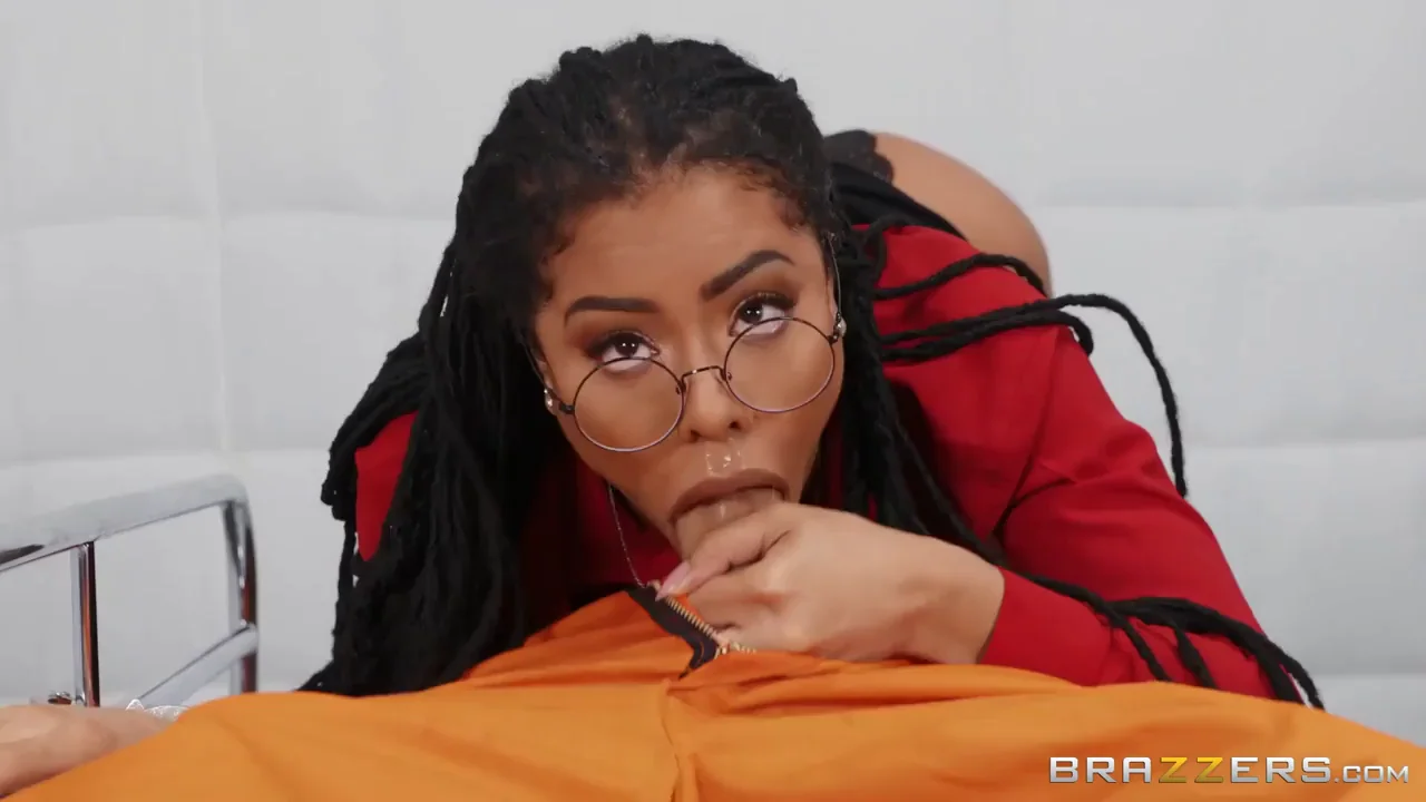 Kira Noir gets face fucked by prisoner