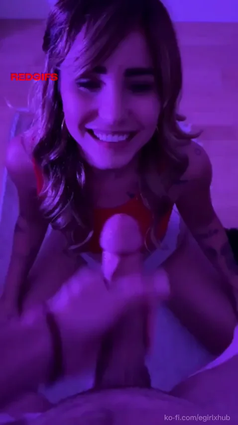 All over her face and sucks it clean