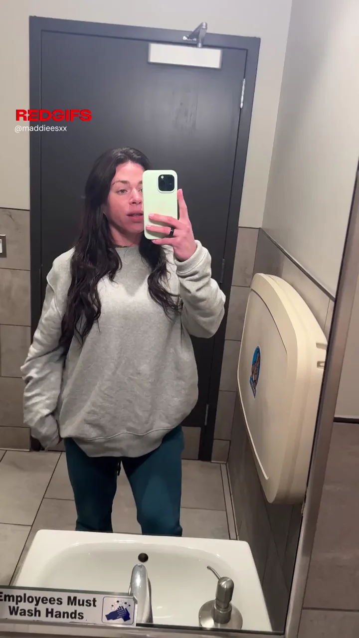 Spring Fit Tease: Muscular Amazon Flashes Massive Tits in Gym Bathroom