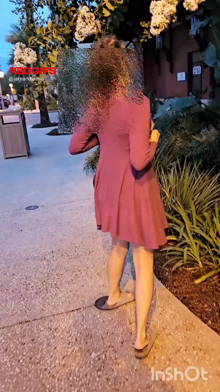 I love showing my tits on the street like this