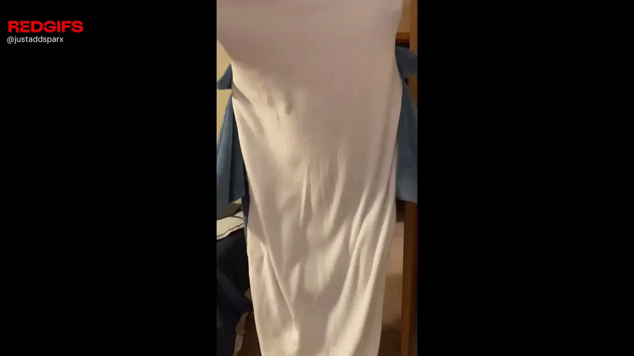 🔥 Ghost Nipples Tease: Shark Girl's Big Tits Vanish Under Sheer Fabric 😈👻