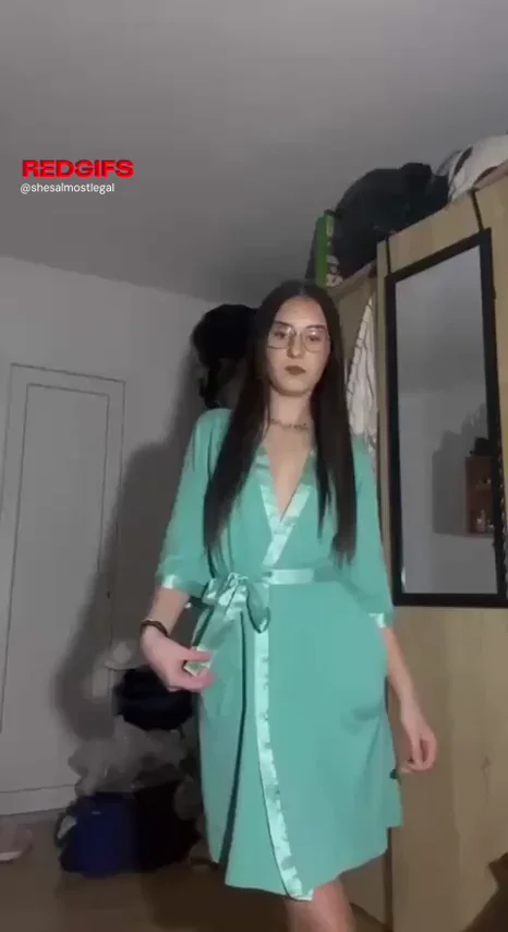 Single NYE Tease: Busty Babe Drops Her Robe & Shows Off 🍾🔥
