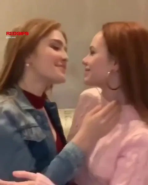 🔥 Redhead Sluts Sensual Lip-Locking 💋 Big Tits Tease