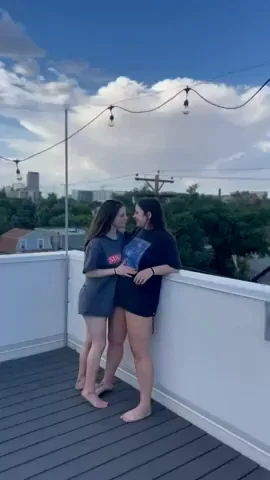 kissing my friend on my old rooftop