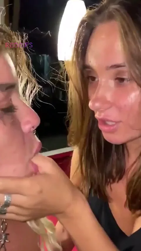 Girls kissing like they mean it!