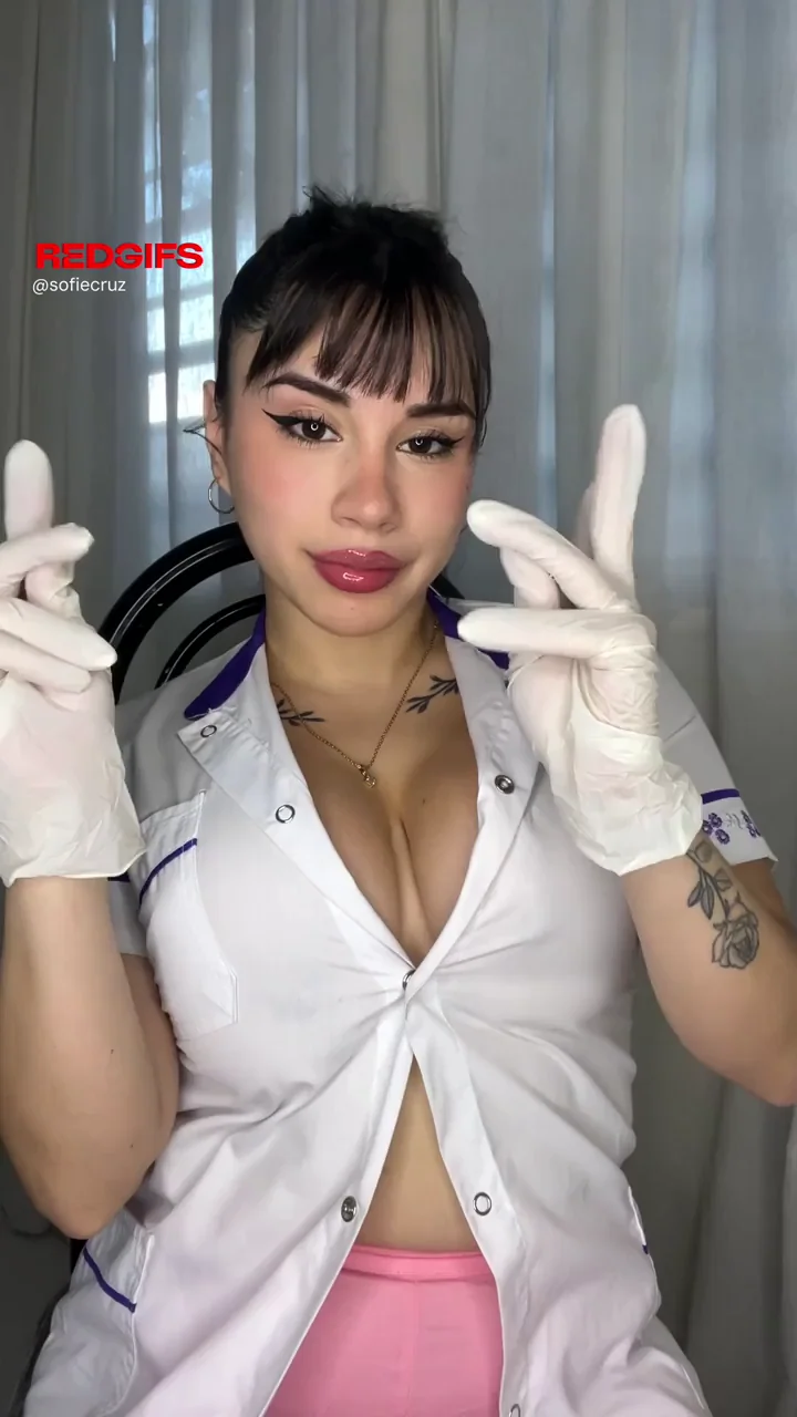 Nurse Slut's Big Tit Checkup: Gloved Tease & Bare Cleavage Drop