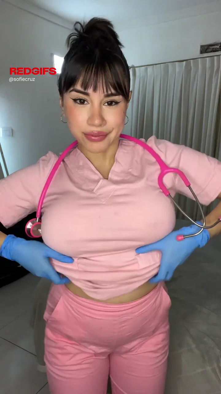 Naughty Nurse in Pink Scrubs Offers Her Juicy Oral Rx