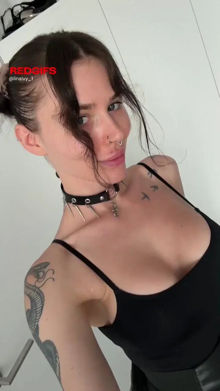 Goth Witch Slut Skirt Up, No Panties Pussy Tease on Date Night
