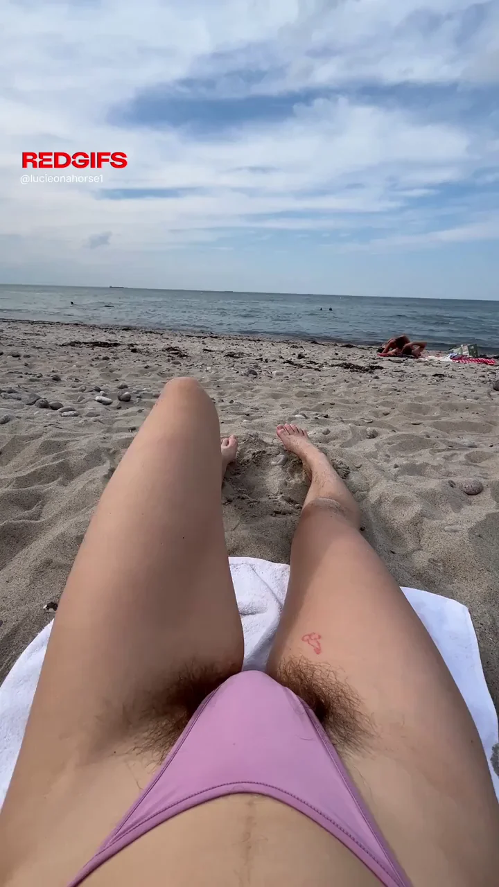 showing off at the beach