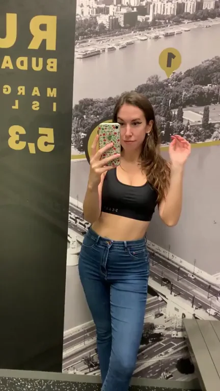 A little titty flash while trying on clothes:) [OC]