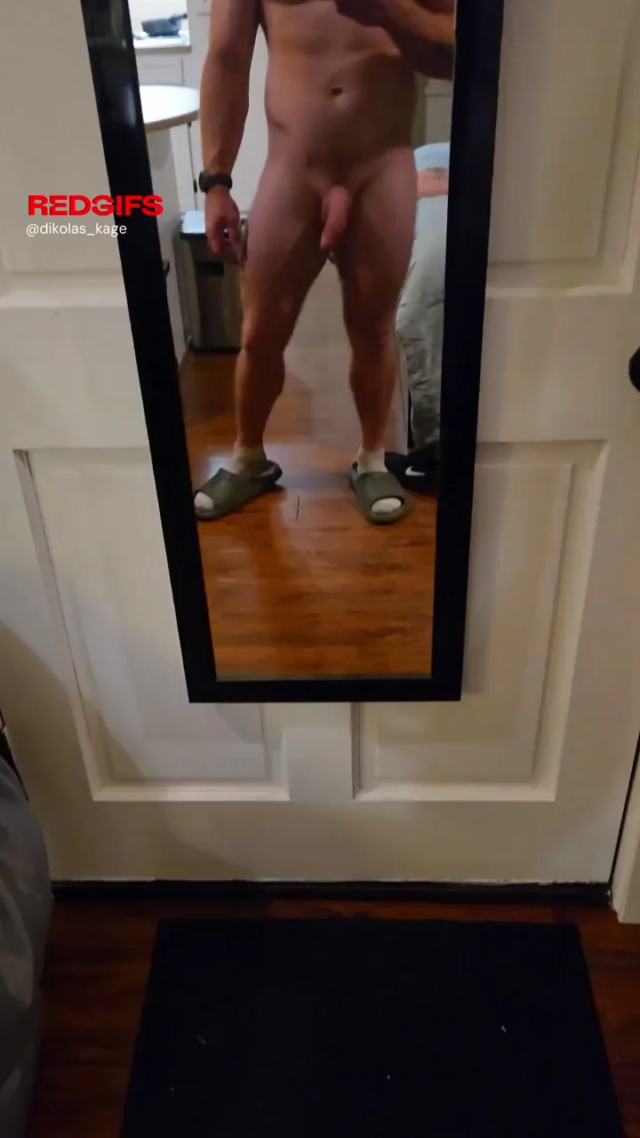 Post-Gym Naked Mirror Flex & Inked Babe's Thick Thighs 💪🍑💦