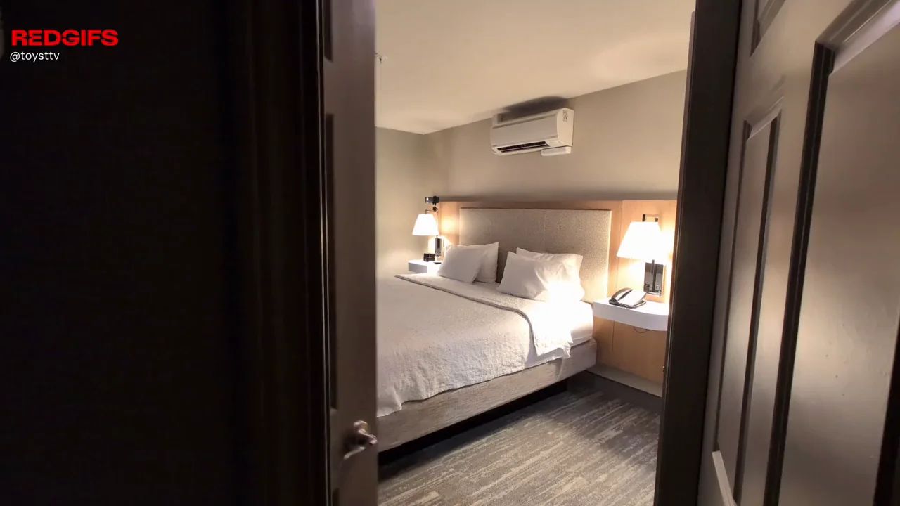 Sneaky view from the hotel room closet when we got back from a concert.
