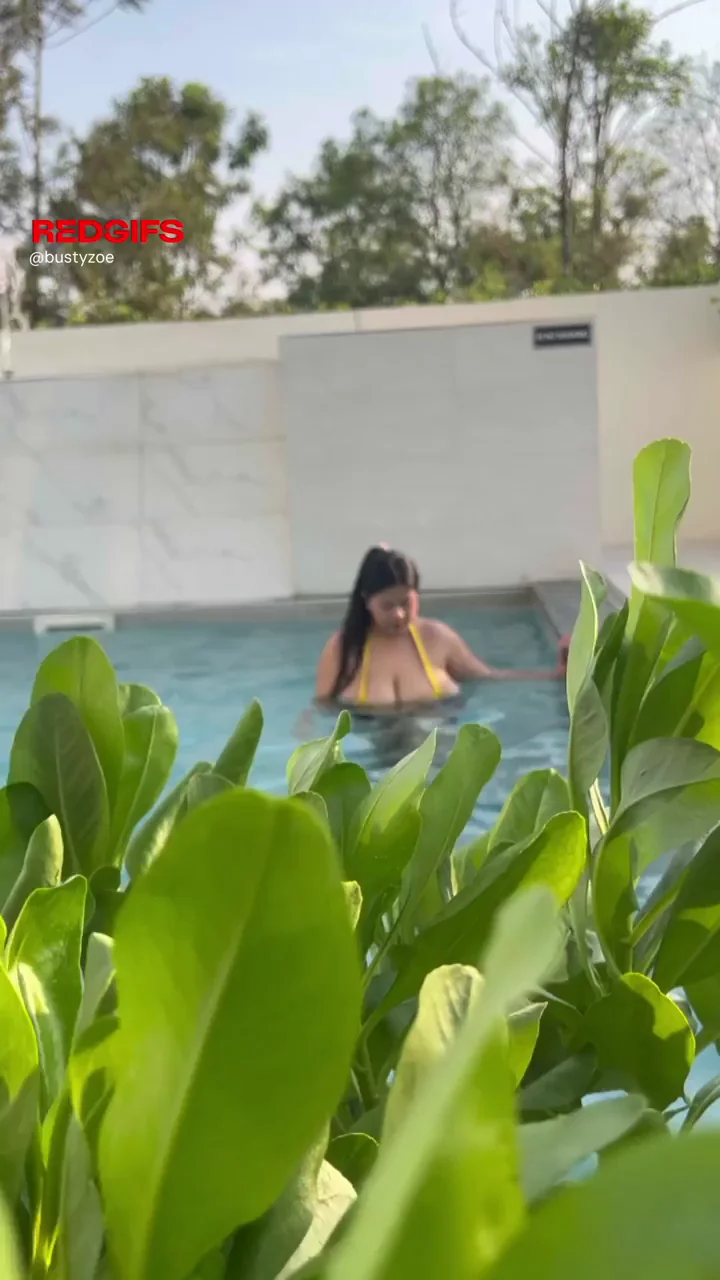 Hotel Pool Tease: What Would You Do to My Massive Asian Tits? 🔥💦