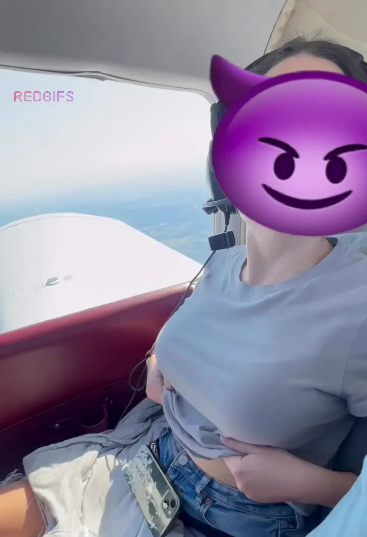 Best Little Cockpit Slut Copilot Teases Her Massive Tits 😈✈️🍈🍈