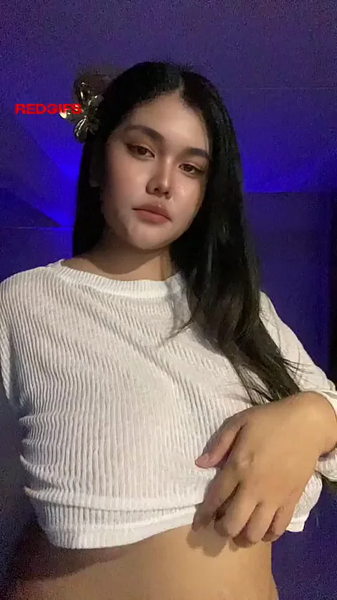 Let Me In? Doorstep Tit Flash Tease by Busty Asian Slut 😈🍒