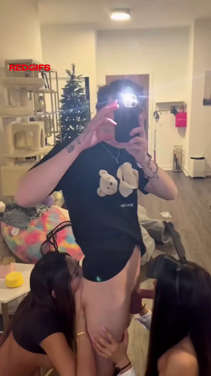 Lucky guy gets rimmed and sucked by two bunnies with his parents asleep in the other room eye