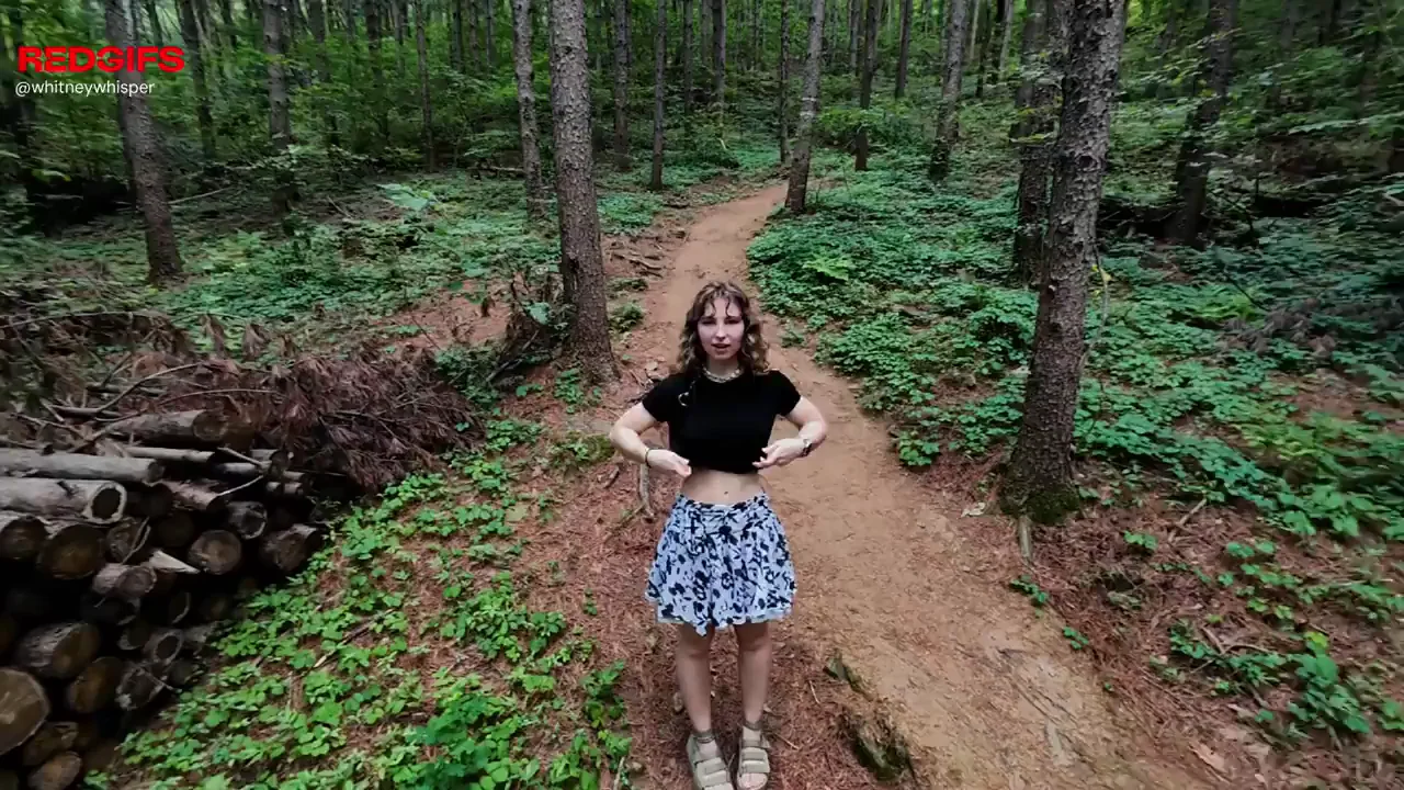Droppin' titties in the middle of the forest