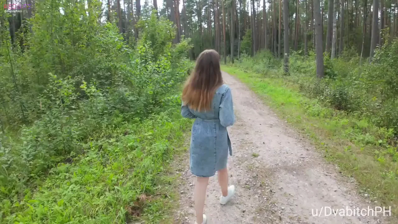 Revealing my pretty body on the hiking trip