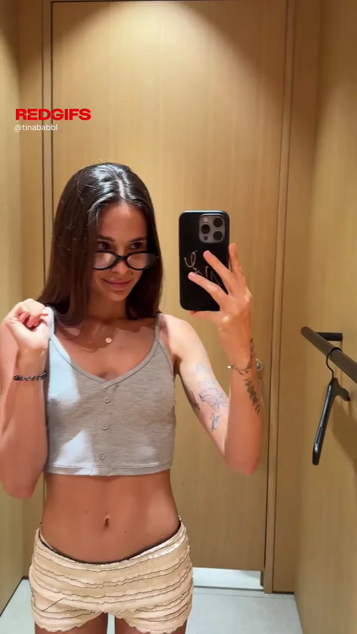 Naughty girl in changing room